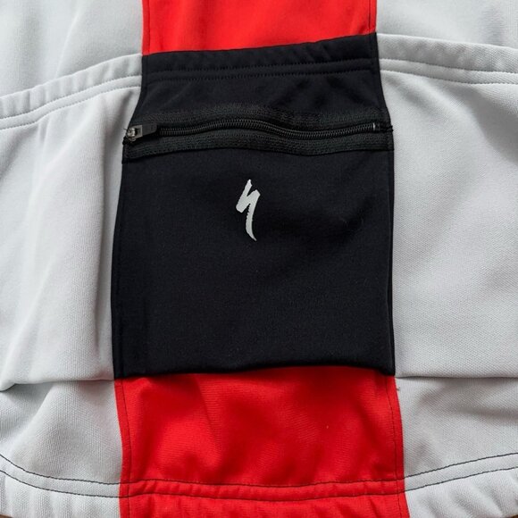 Specialized Cycling Jacket Mens XL Full Zip Long Sleeve Bike Jersey Orange Gray - Picture 5 of 7